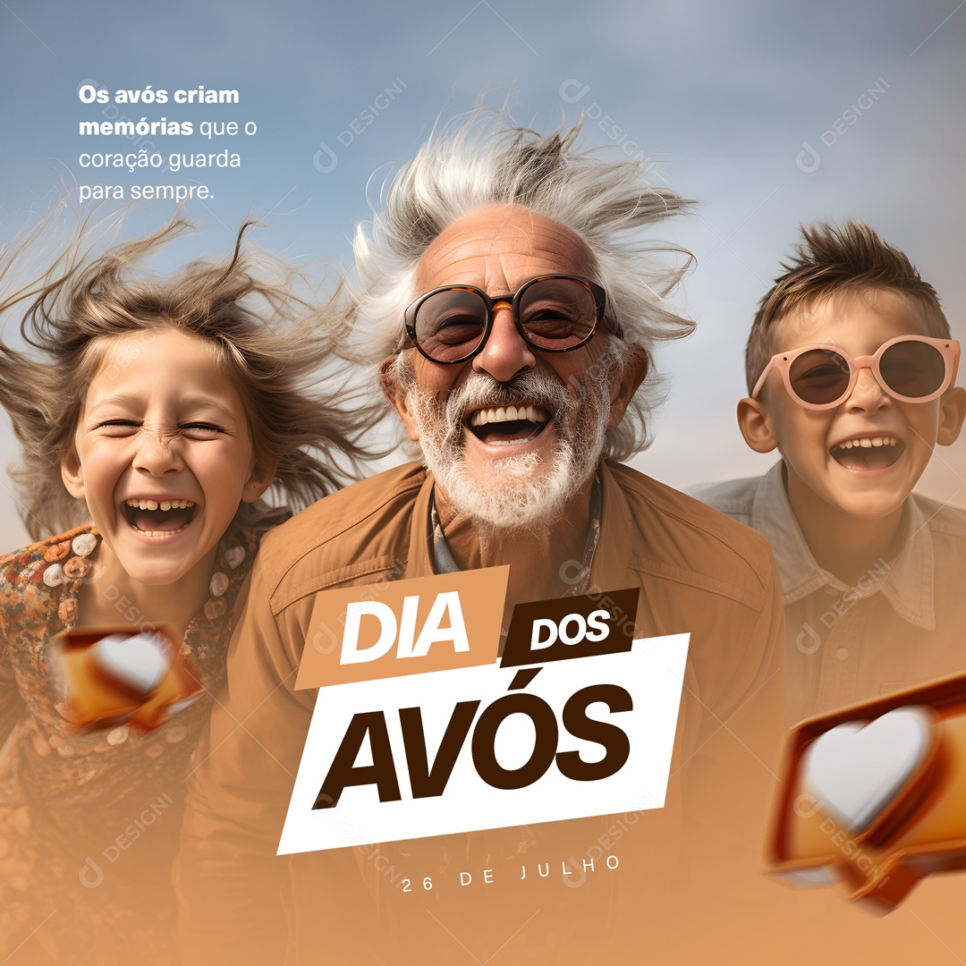 Dia dos Avós 26 de Julho Social Media PSD Editável