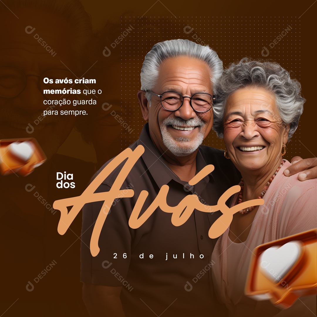 Dia dos Avós 26 de Julho Social Media PSD Editável