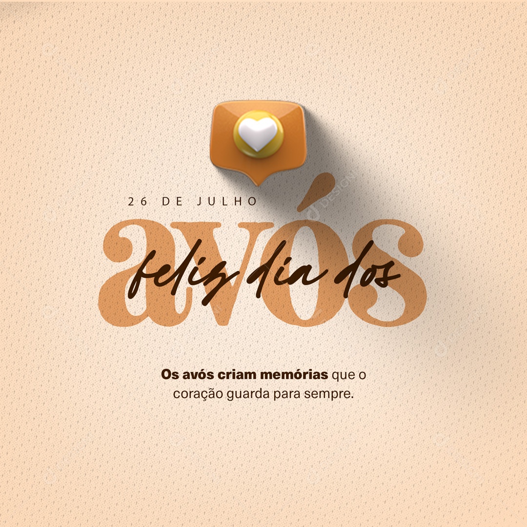 Feliz Dia dos Avós 26 de Julho Social Media PSD Editável