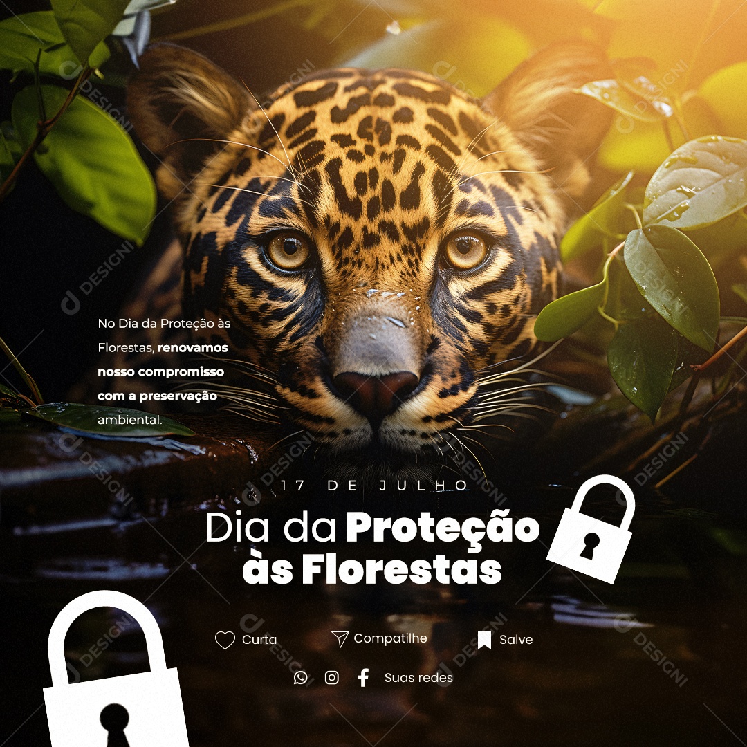 Dia Da Proteção Às Florestas Renovamos Nosso Compromisso Social Media PSD Editável