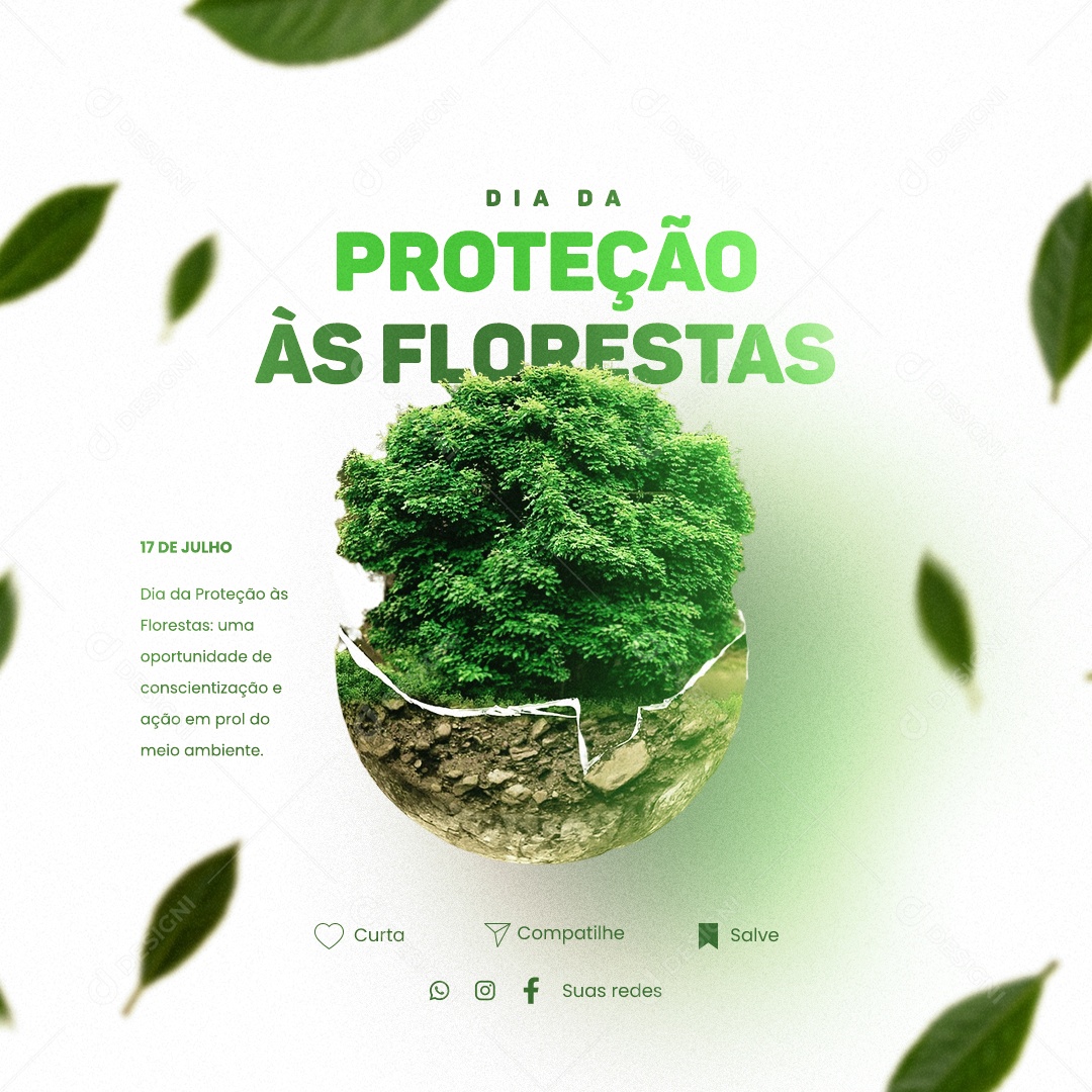 Dia Da Proteção Às Florestas Uma Oportunidade de Conscientização Social Media PSD Editável