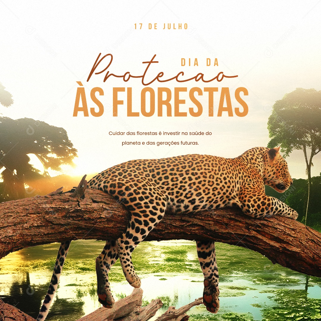Dia Da Proteção Às Florestas Investir na Saúde do Planeta e das Gerações Futuras Social Media PSD Editável
