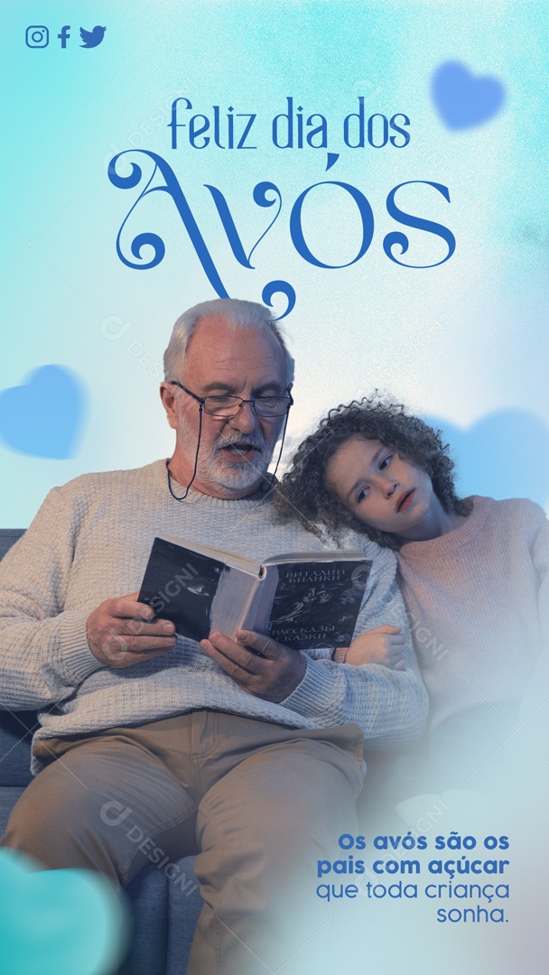 Story Feliz Dia Dos Avós Social Media PSD Editável