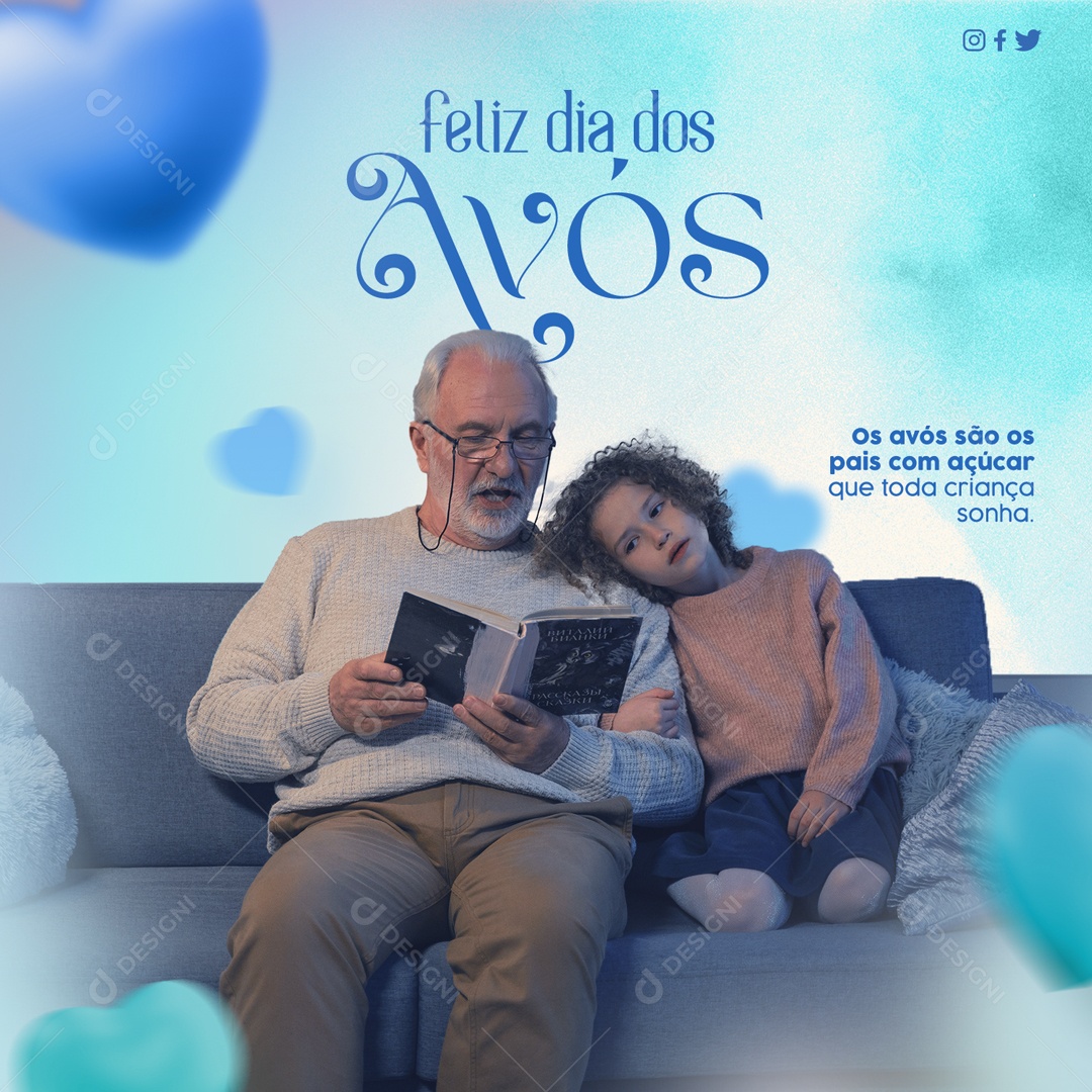 Feed Feliz Dia Dos Avós Social Media PSD Editável