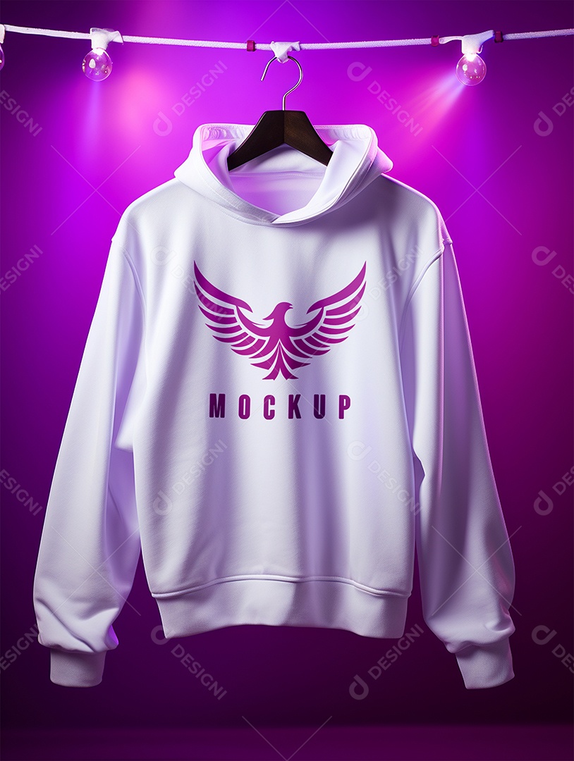 Mockup De Moletom No Cabide PSD Editável