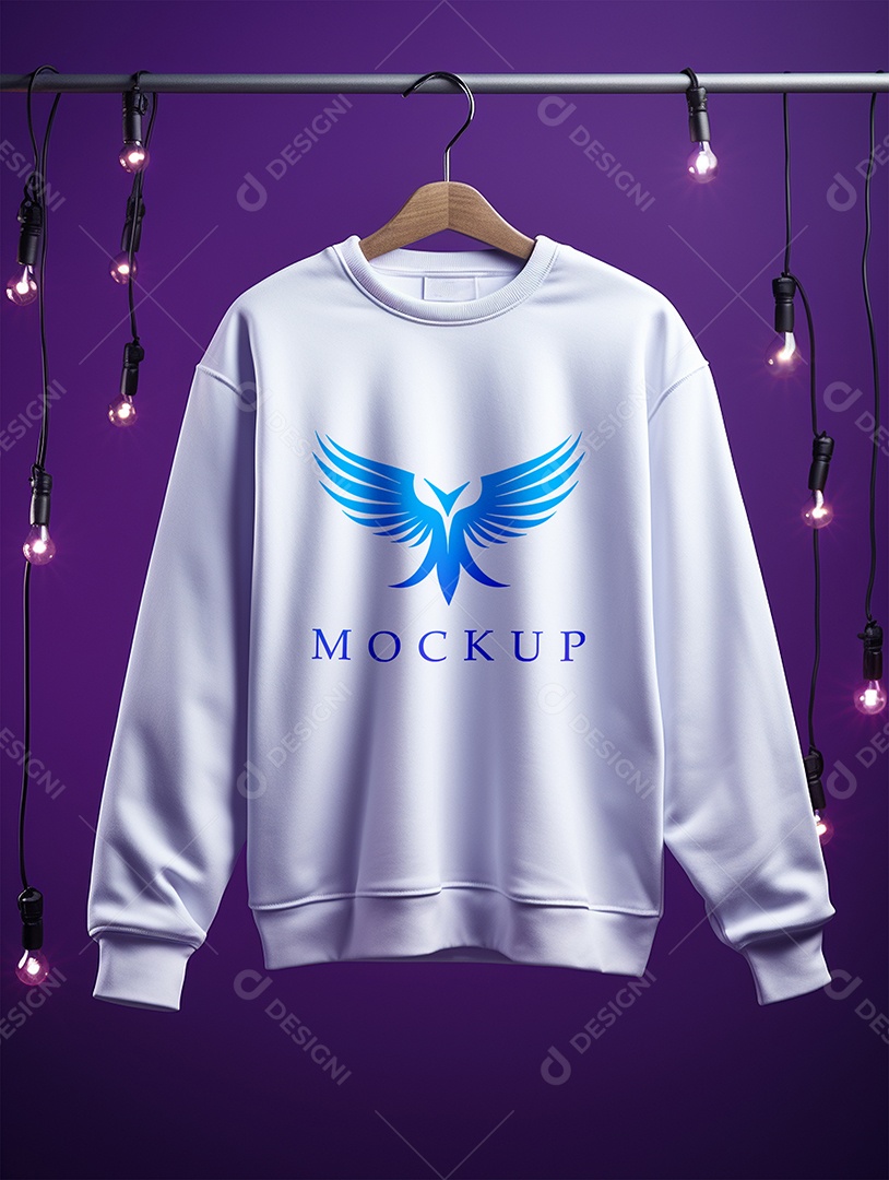 Mockup De Moletom No Cabide PSD Editável