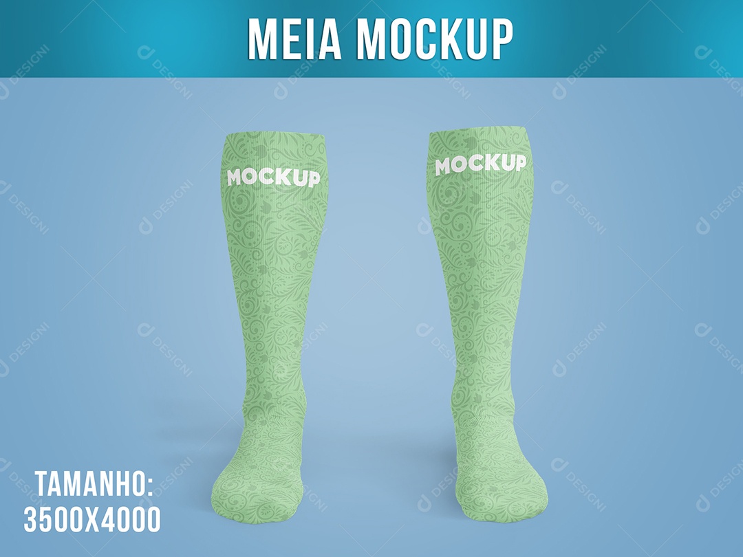 Meia de Futebol Mockup Esporte Jogador Time PSD Editável