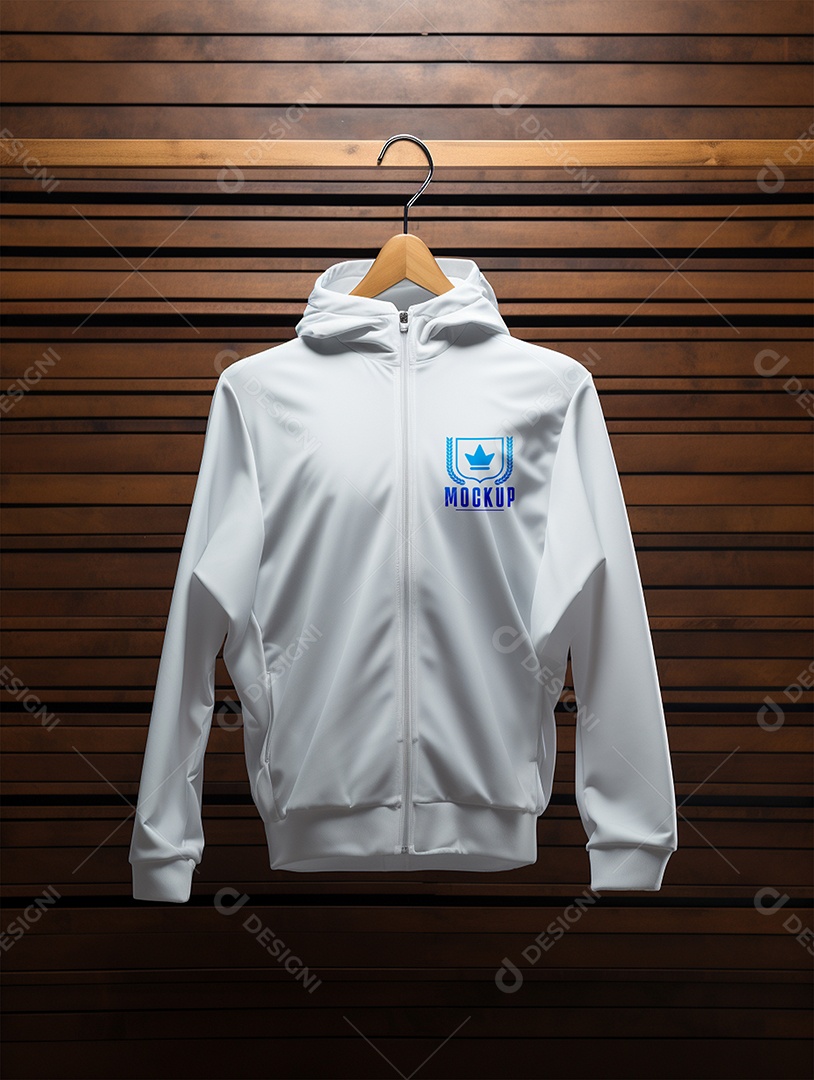 Mockup De Moletom No Cabide Aberto PSD Editável