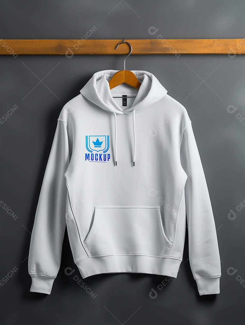 Mockup Moleton frio camiseta Branca blusa Para Composição PSD Editável