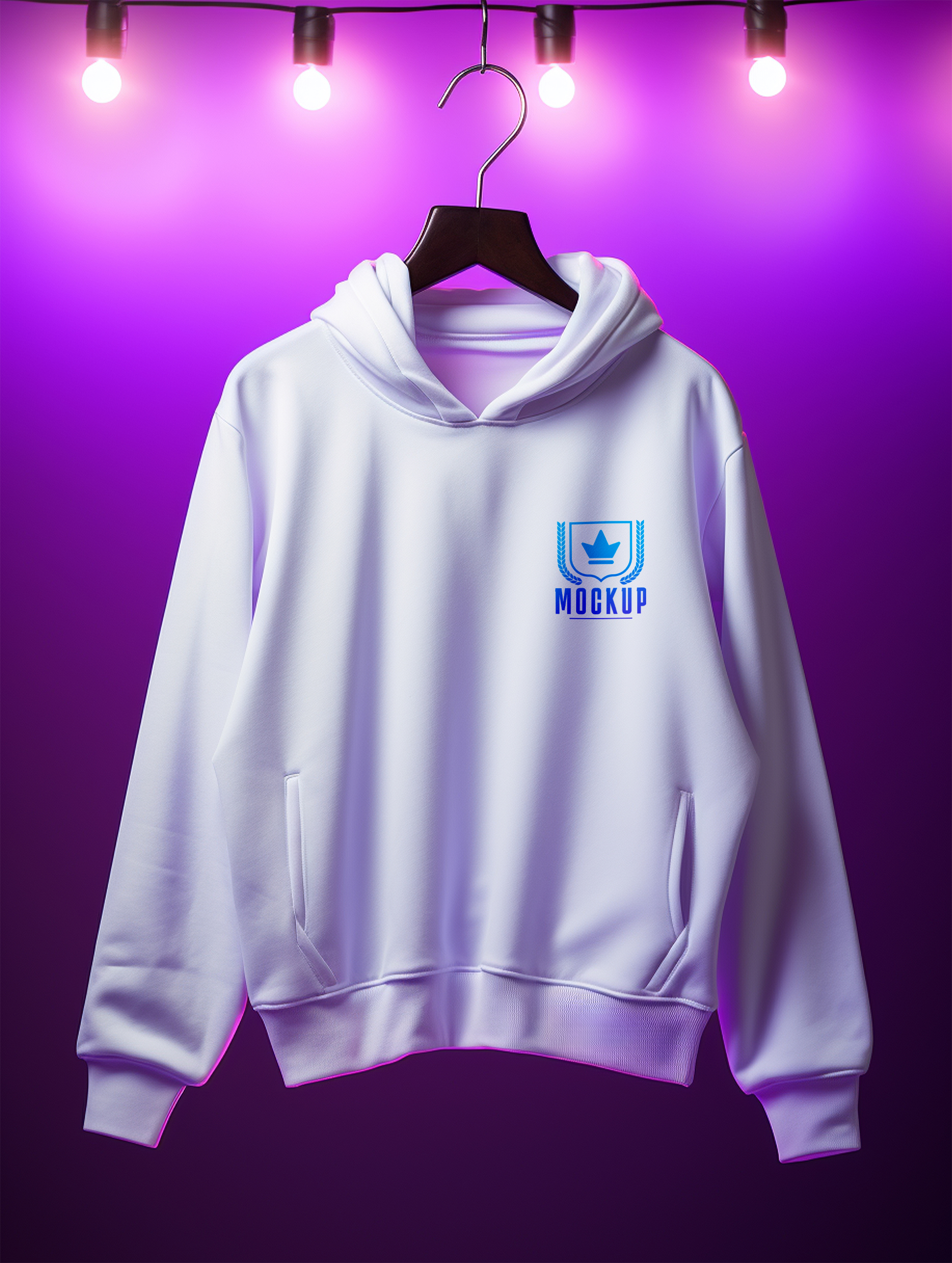 Mockup Moleton frio camiseta Branca blusa Para Composição PSD Editável