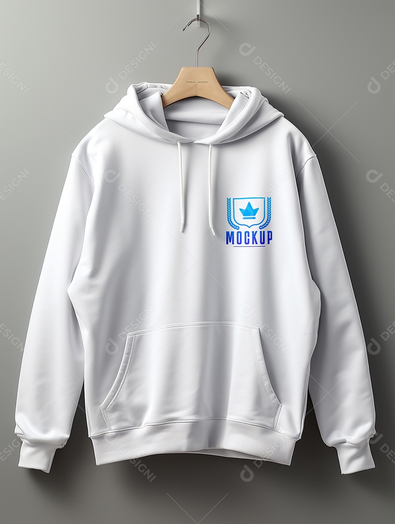 Mockup Moleton frio camiseta Branca blusa Para Composição PSD Editável