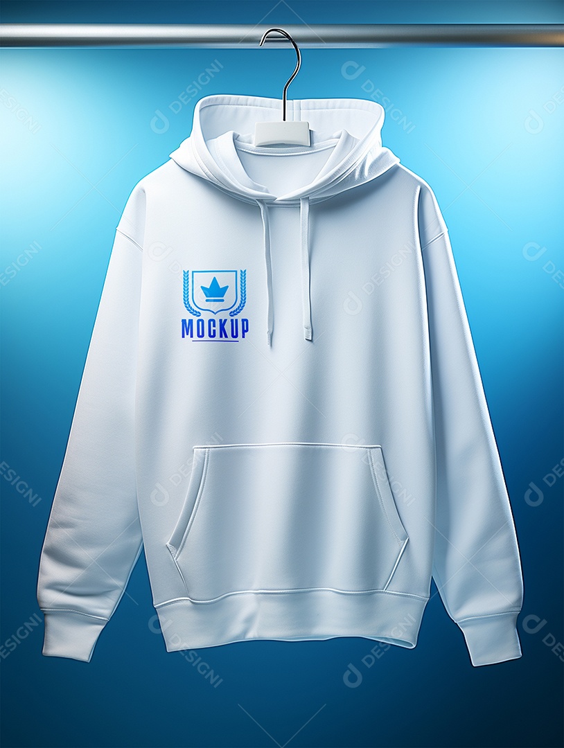 Mockup Moleton frio camiseta Branca blusa Para Composição PSD Editável