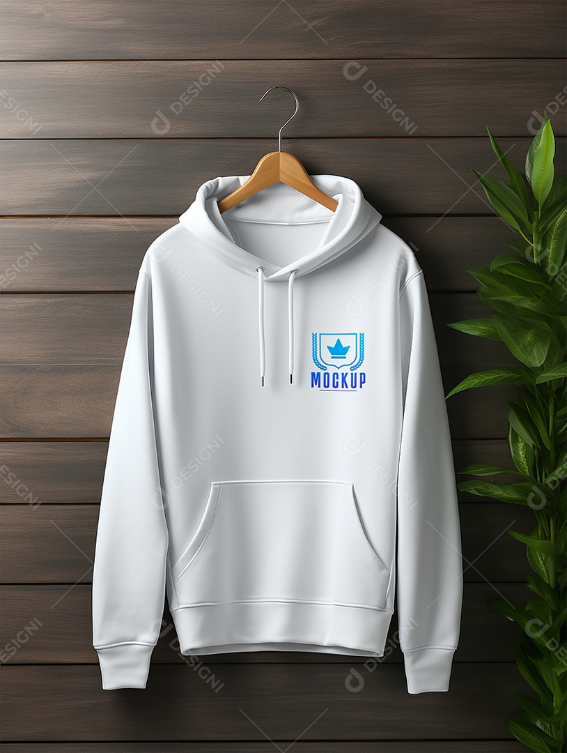 Mockup Moleton frio camiseta Branca blusa Para Composição PSD Editável