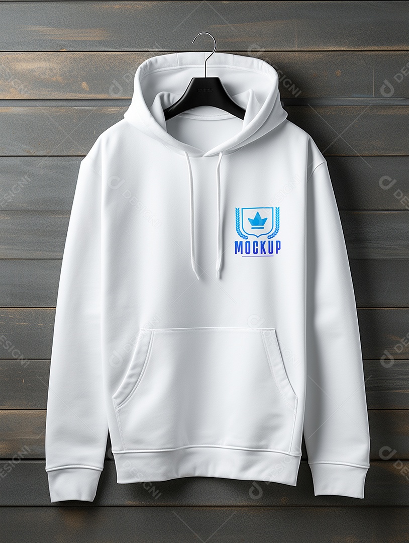 Mockup Moleton frio camiseta Branca blusa Para Composição PSD Editável