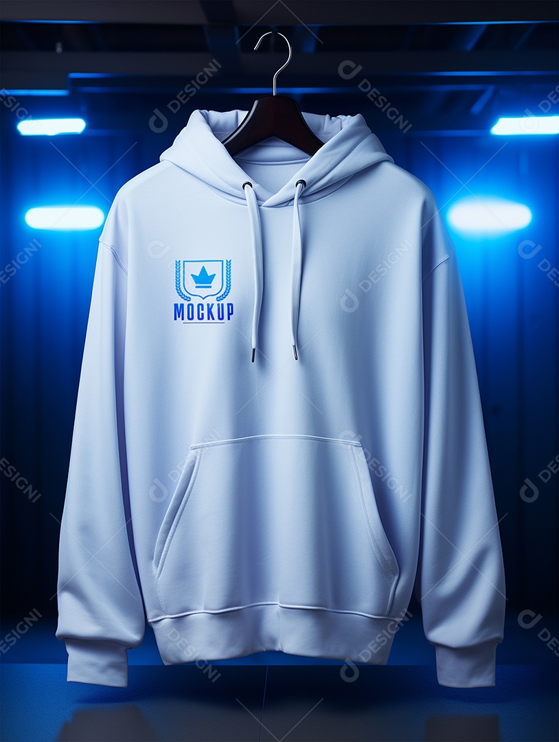 Mockup Moleton frio camiseta Branca blusa Para Composição PSD Editável