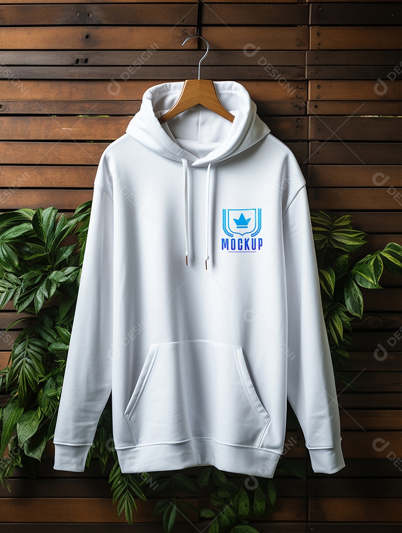 Mockup Moleton frio camiseta Branca blusa Para Composição PSD Editável