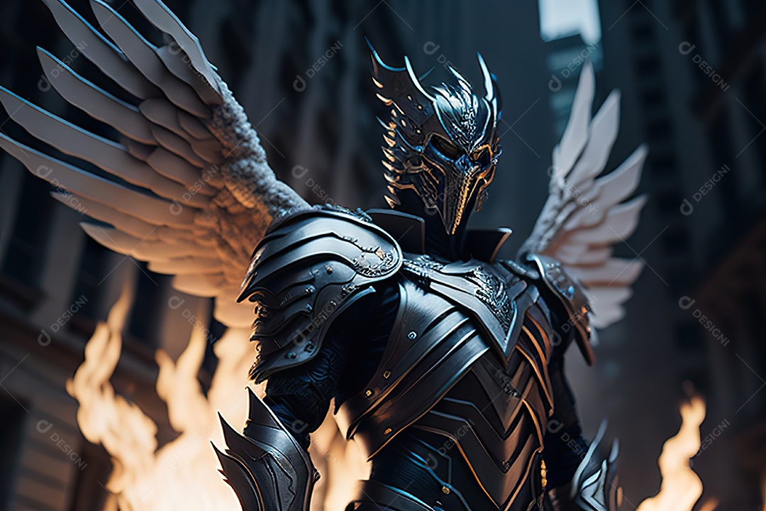 Angel_with_armor_in_the_city_in_flames_generative_ai (16)