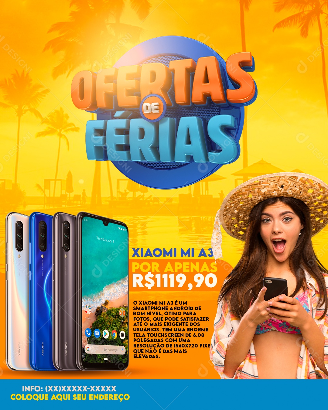Ofertas de Férias Social Media PSD