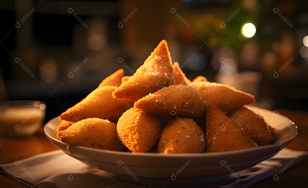 Tigela com deliciosos rissoles