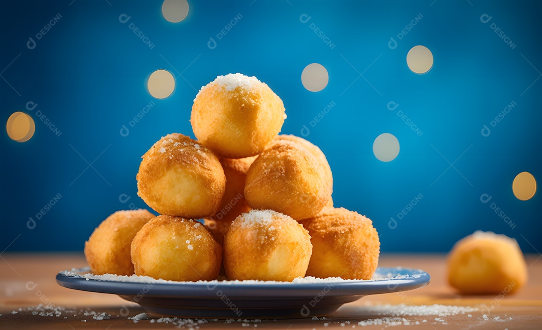 Tigela com deliciosas bolinhas de queijo