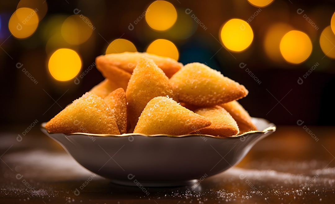 Tigela com deliciosos rissoles