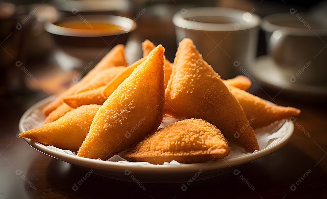 Tigela com deliciosos rissoles