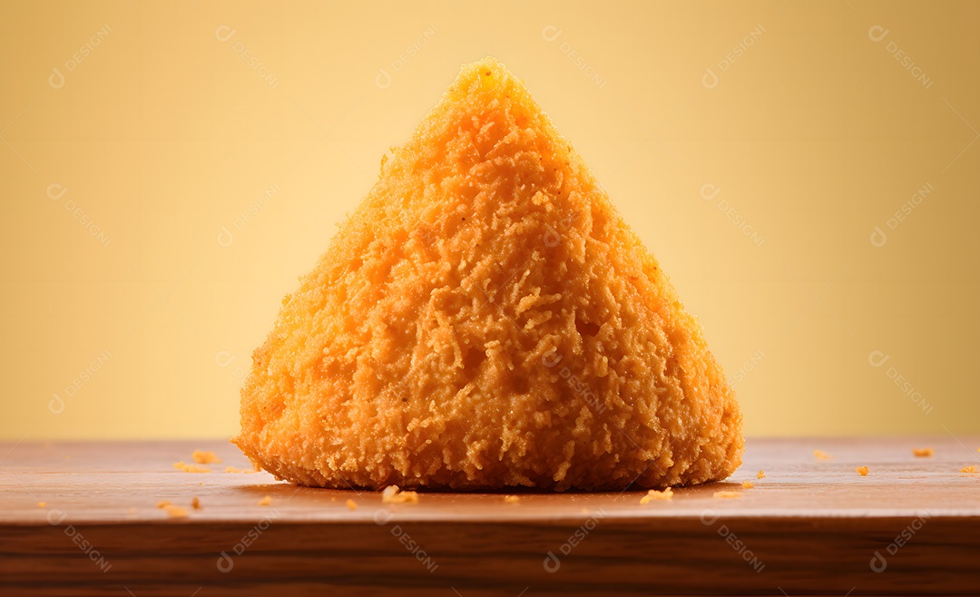 Coxinha fritas sobre fundo desfocado