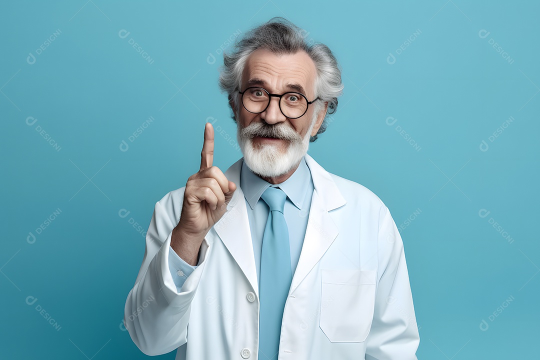 Retrato médico endocrinologista de jaleco branco