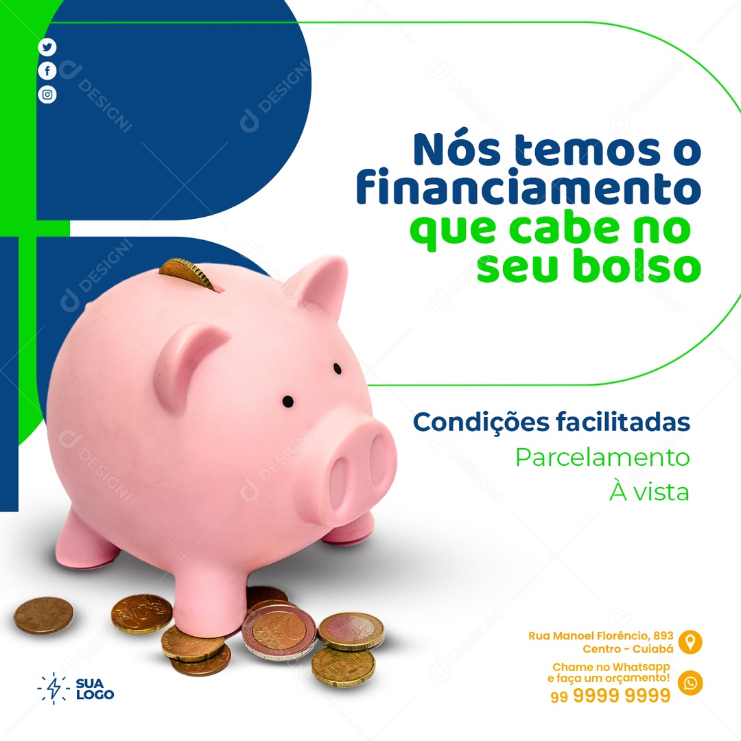 Feed Energia Solar Que Cabe No Seu Bolso Social Media PSD Editável