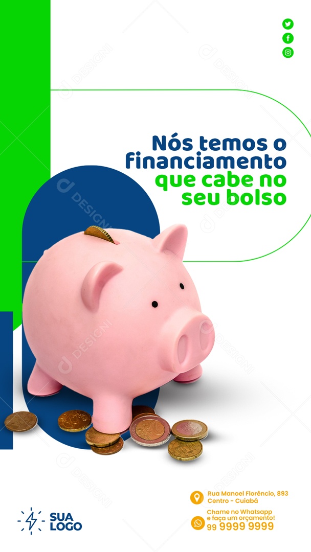 Story Energia Solar Que Cabe No Seu Bolso Social Media PSD Editável