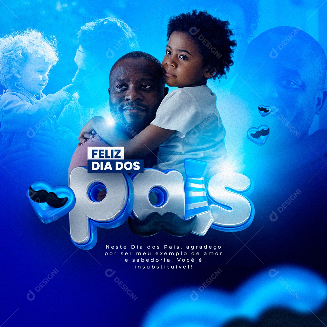 Feliz dia dos Pais Social Media PSD Editável