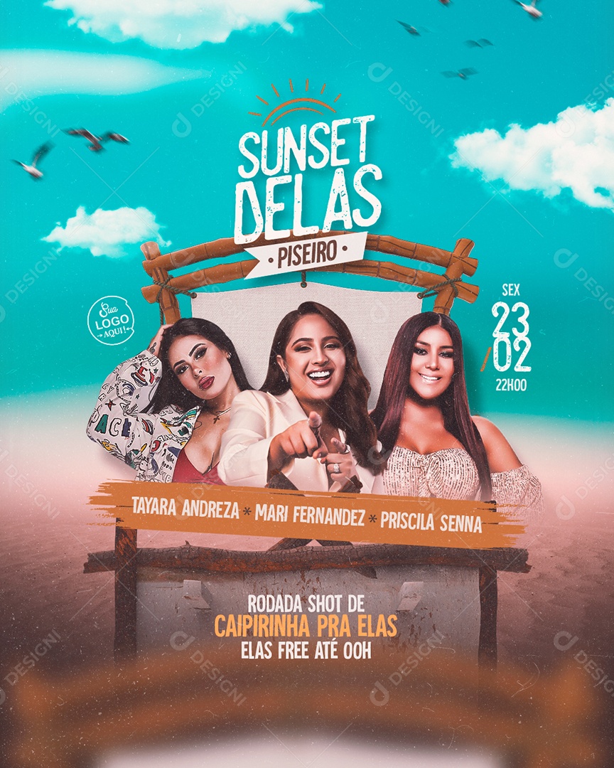 Flyer Sunset Delas Social Media PSD