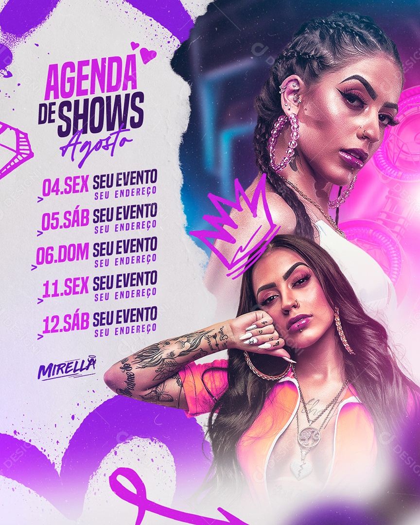 Flyer Agenda De Shows Social Media PSD