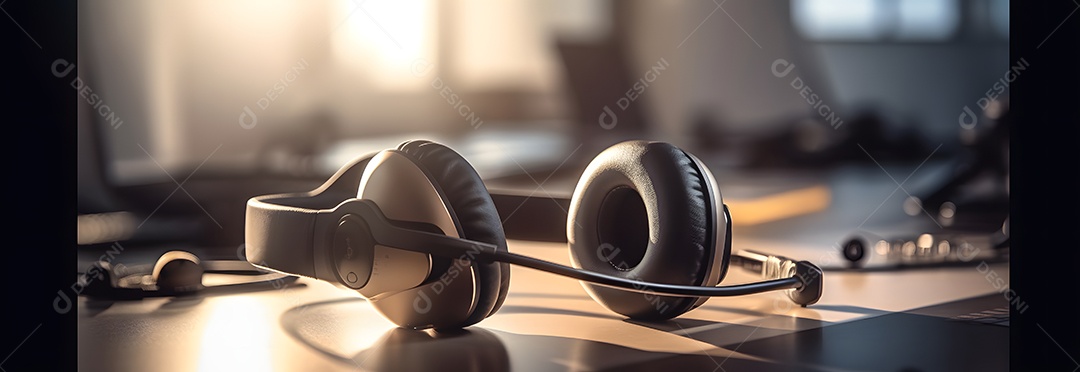 Detalhes de um fone de ouvido