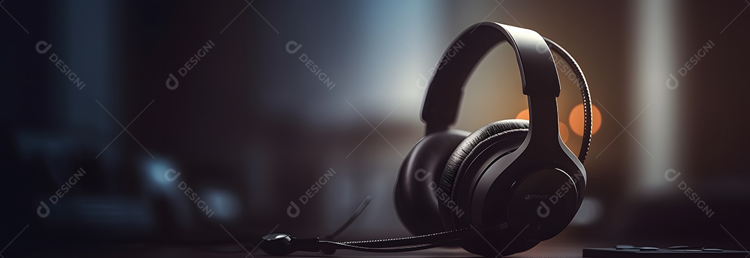 Detalhes de um fone de ouvido