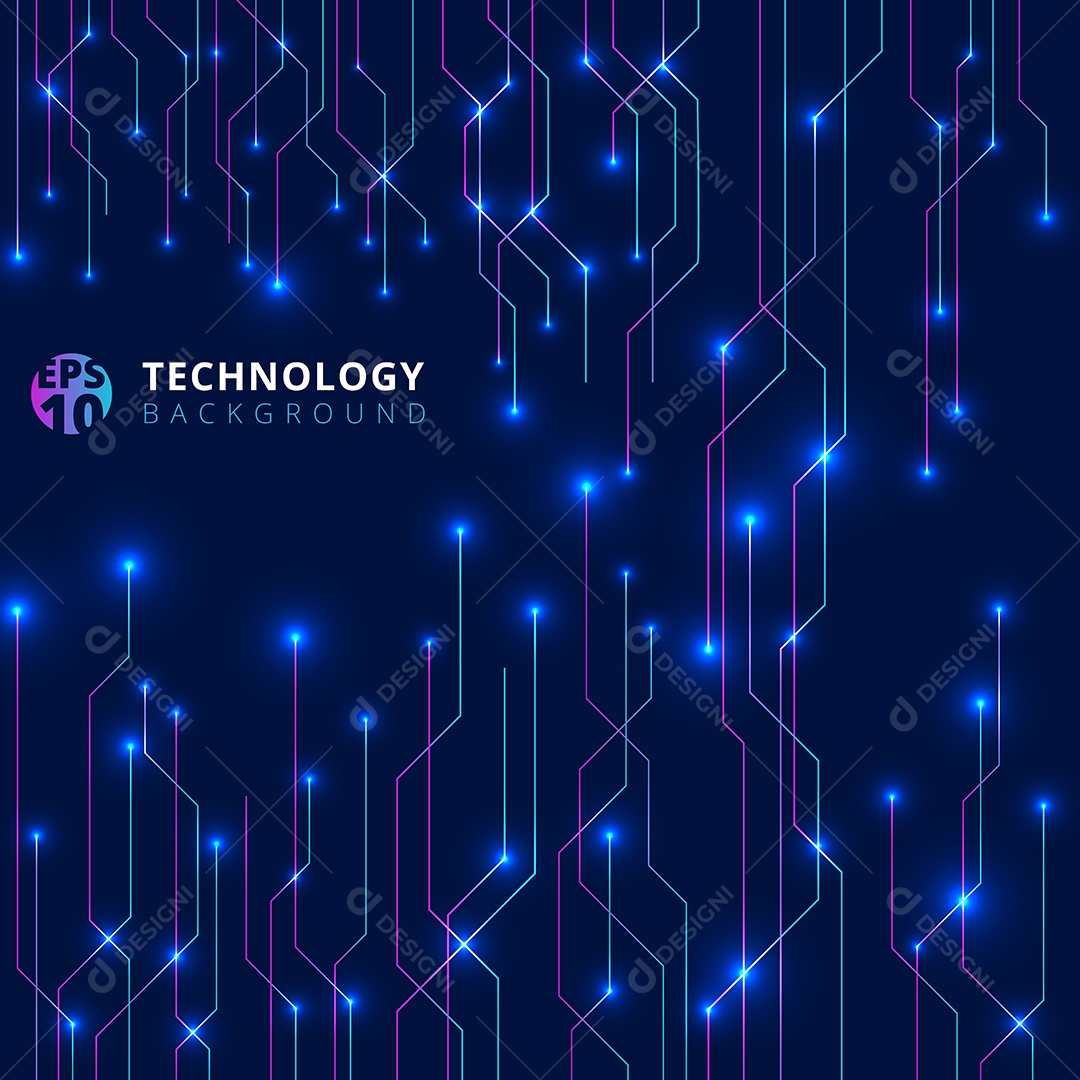 Background Tecnológico Abstrato Vetor EPS