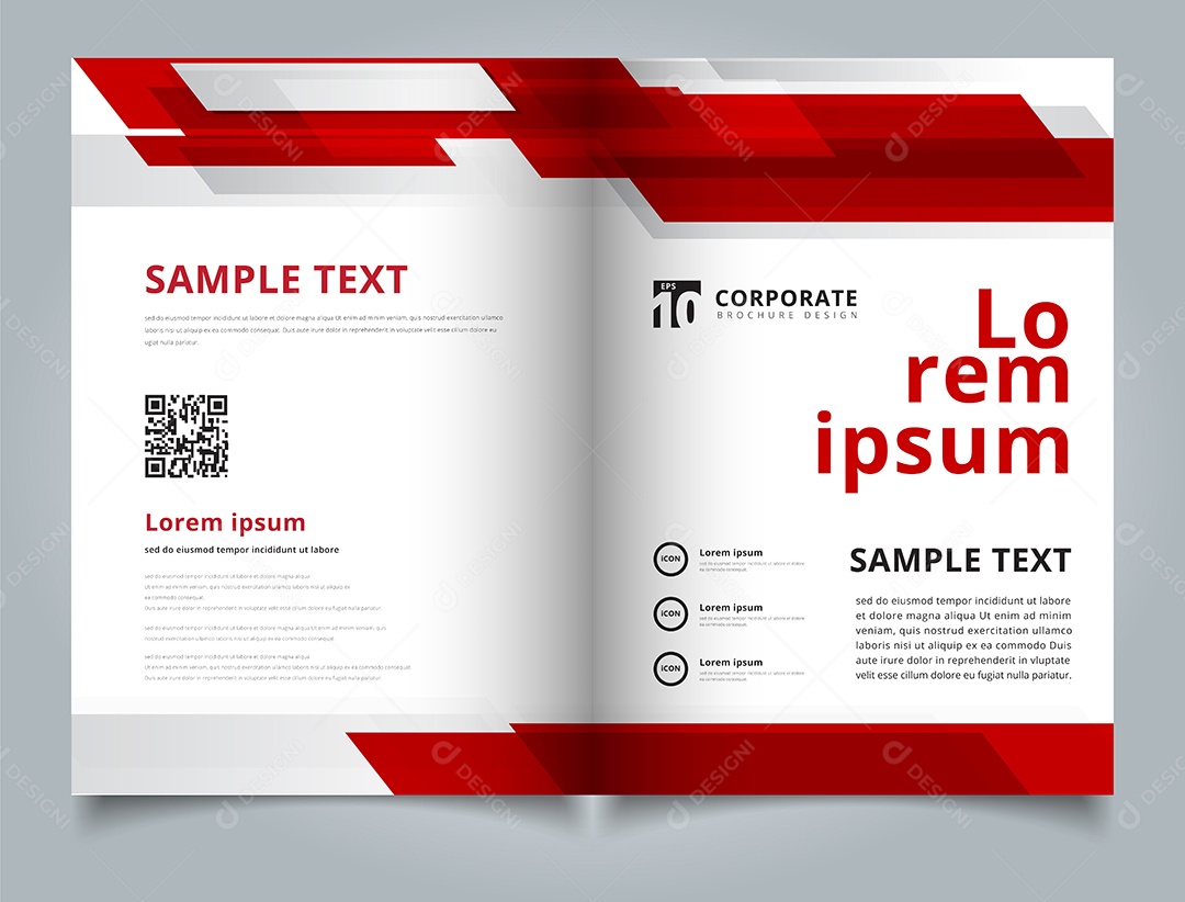 Modelo De Brochura Vetor EPS