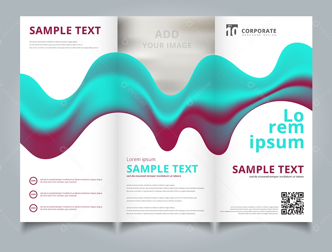 Modelo de Brochura Ilustrações Vetor EPS