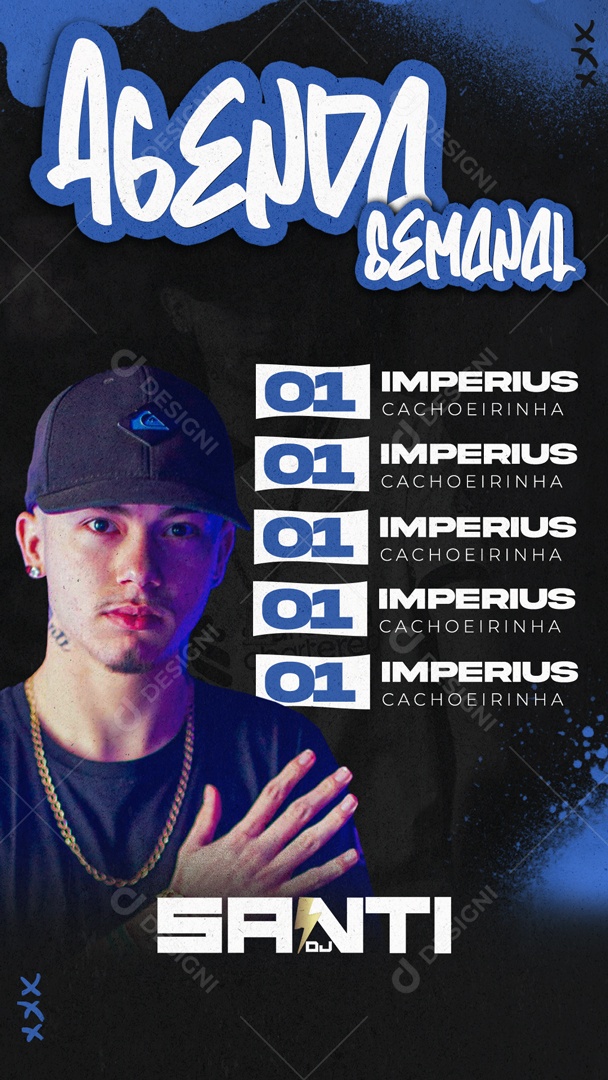 Story Agenda Semanal Social Media PSD Editável