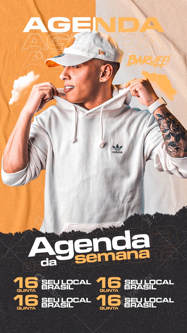 Story Agenda da Semana Social Media PSD Editável