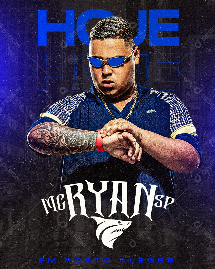 Flyer Feed MC Ryan Hoje Social Media PSD Editável