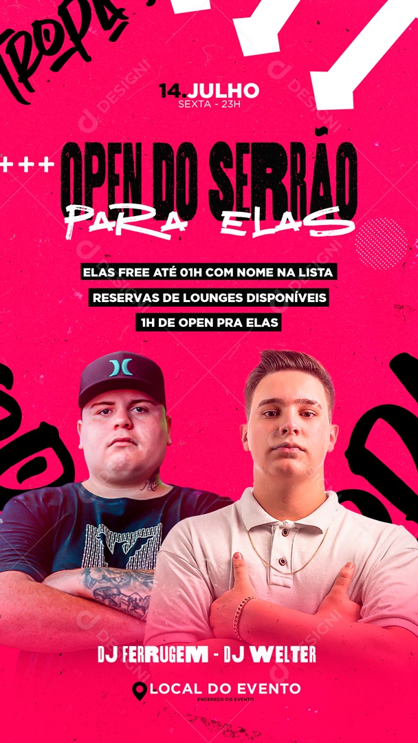 Story Open do Serrão Flyer Social Media PSD Editável