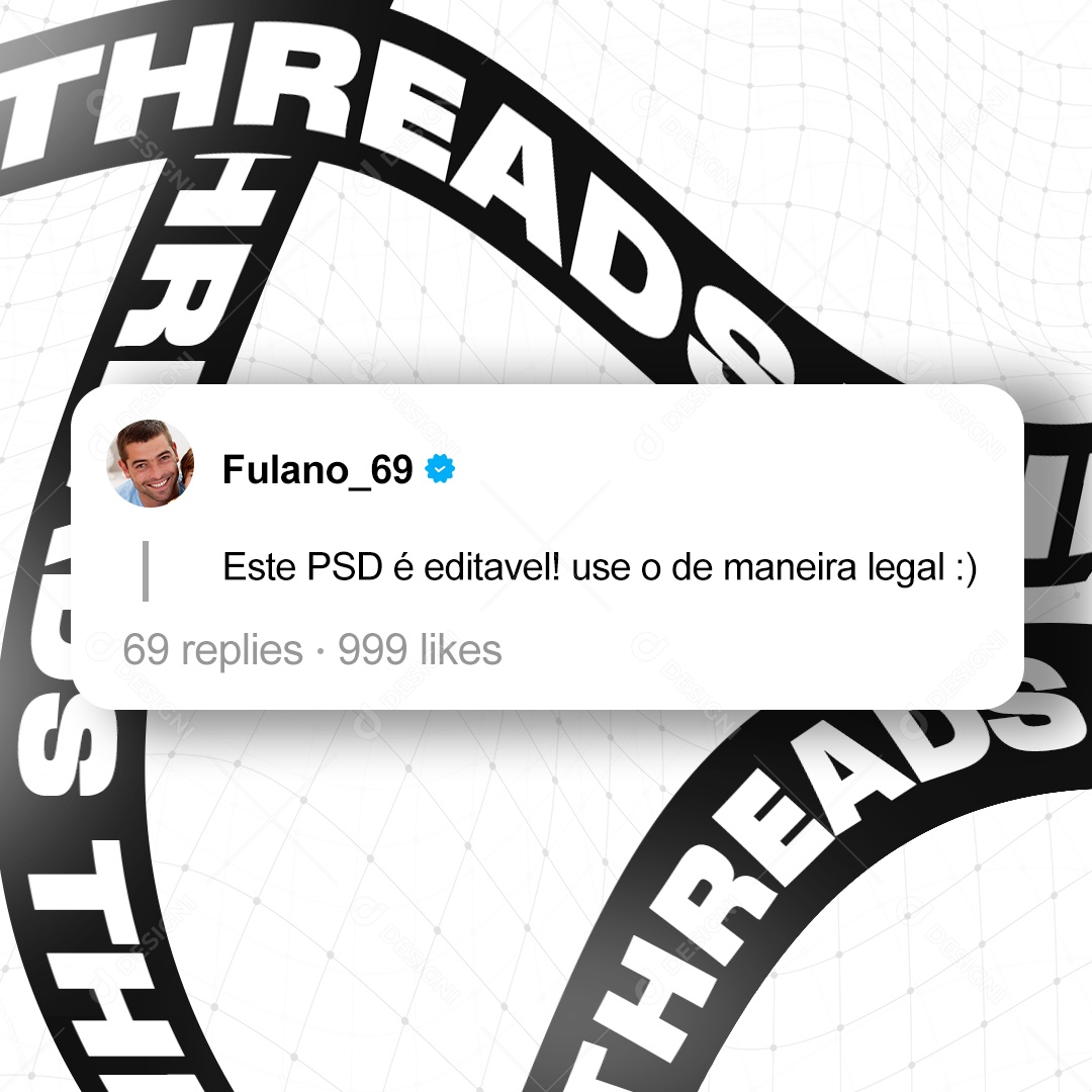 Threads Social Media PSD Editável