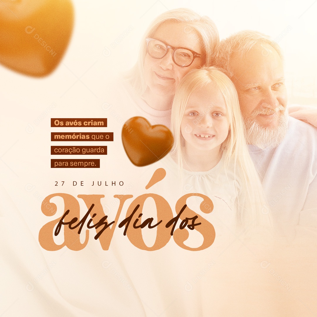 Dia dos Avós 26 de Julho Social Media PSD Editável