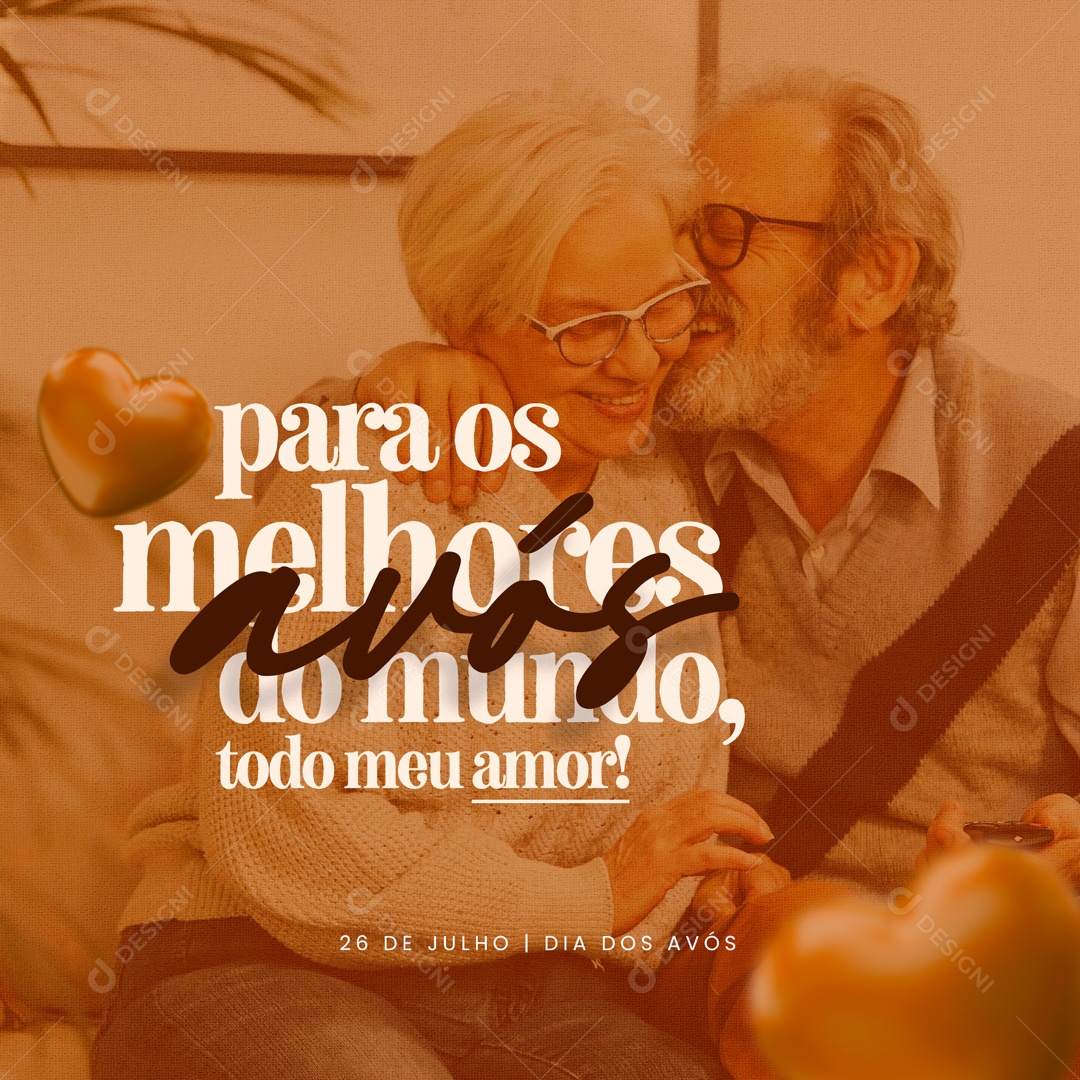 Feliz Dia dos Avós 26 de Julho Social Media PSD Editável