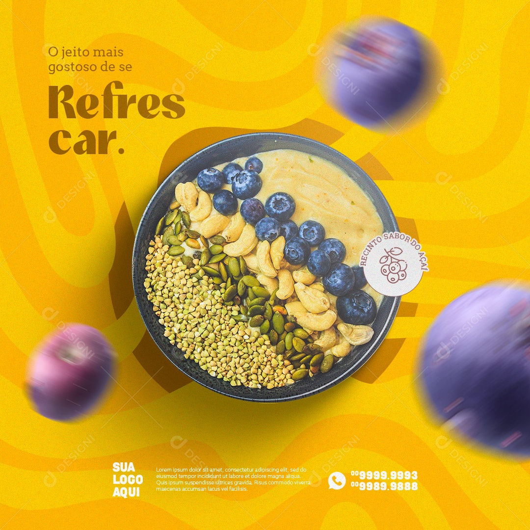 Açaí Açaiteria Social Media PSD Editável