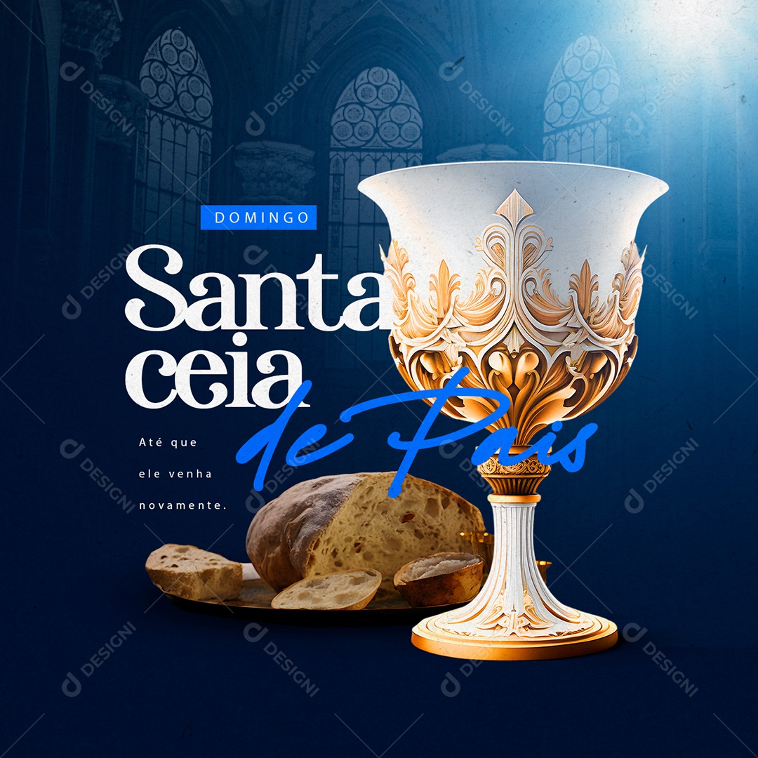 Gospel Santa Ceia De Pais Domingo Social Media PSD Editável