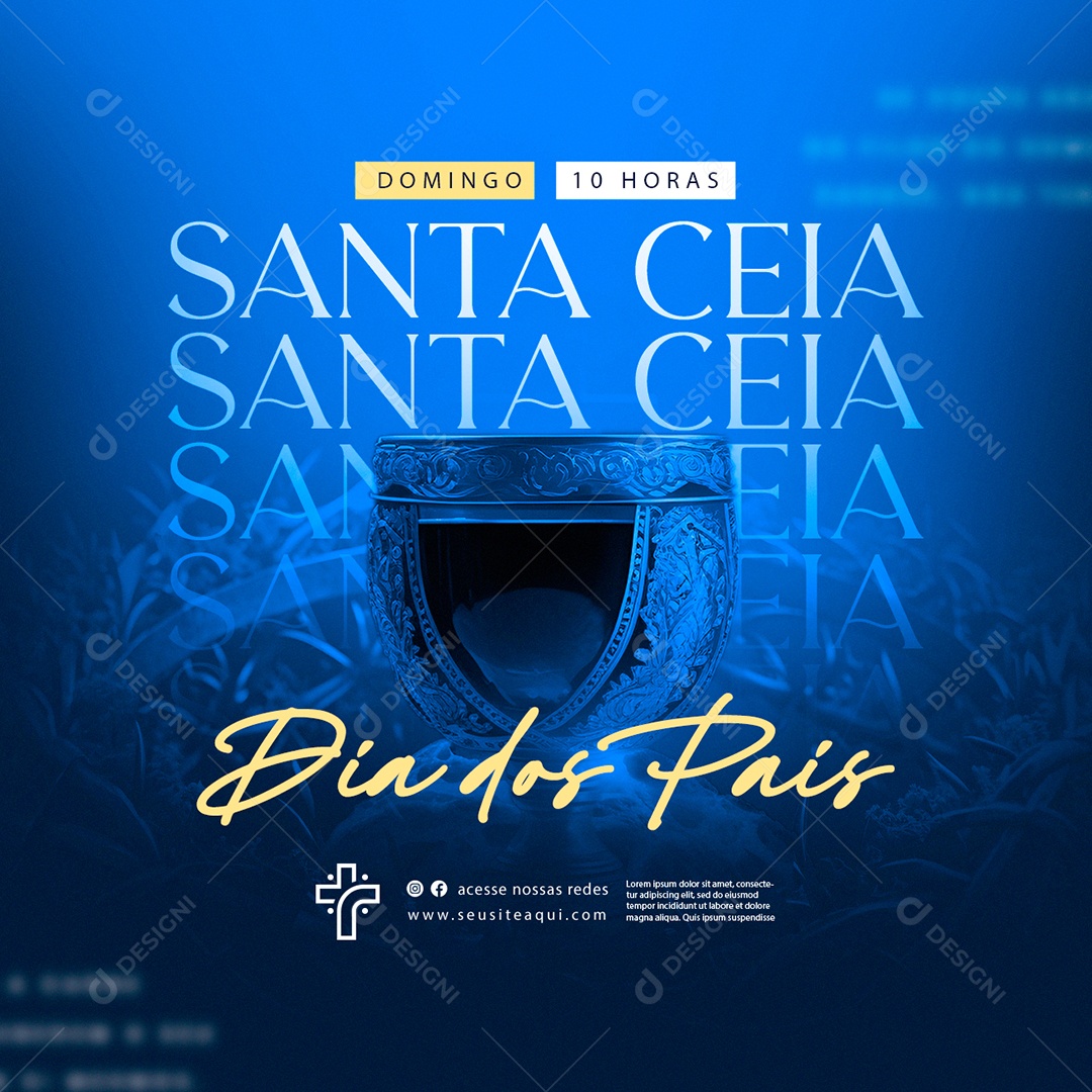 Gospel Santa Ceia Dia Dos Pais Social Media PSD Editável