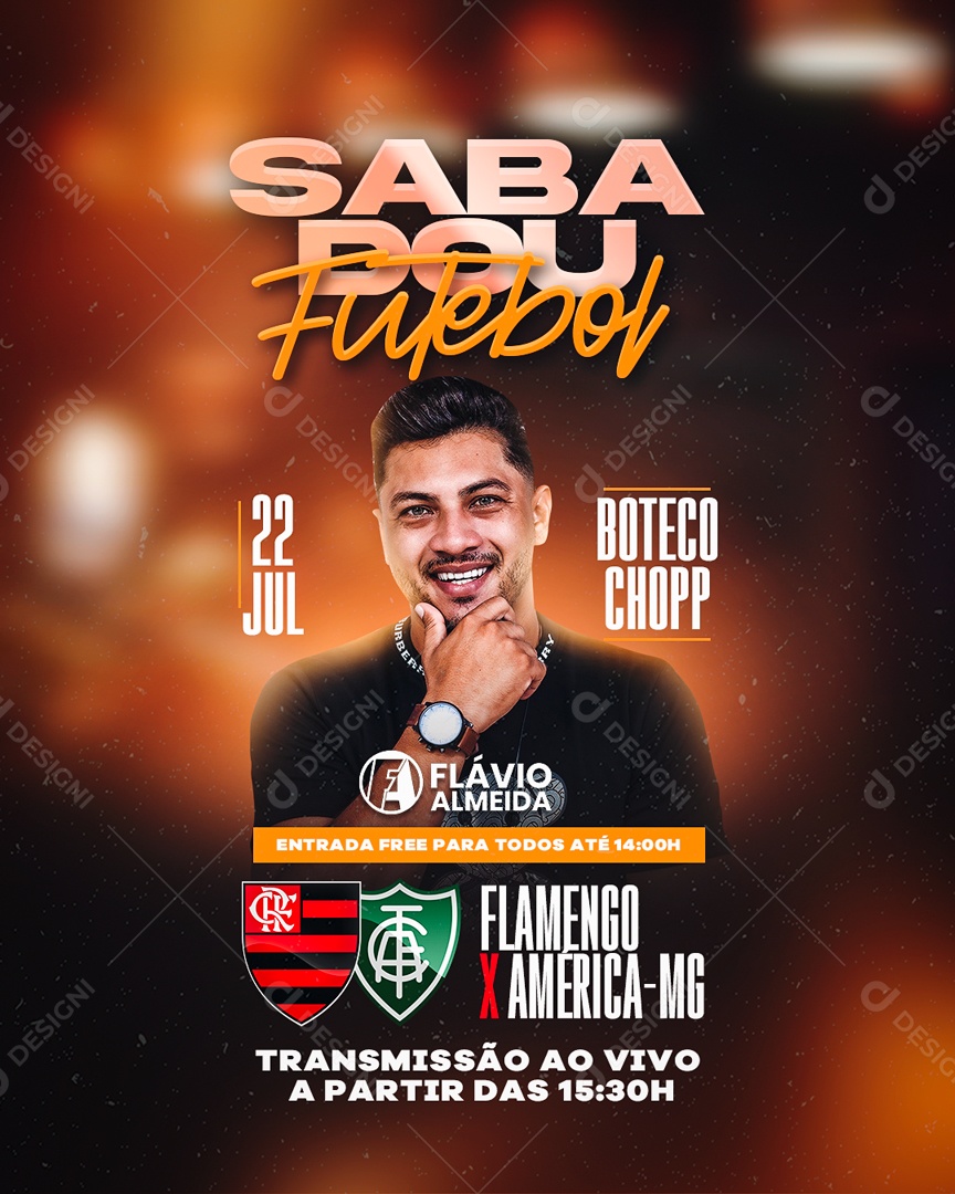 Sabadou Futebol Flyer Social Media PSD Editável