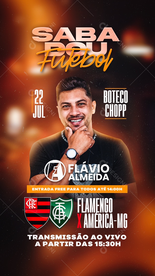 Story Sabadou Futebol Flyer Social Media PSD Editável